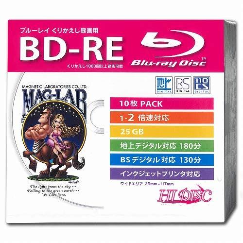 HI-DISC BD-RE HDBD-RE2X10SC (くり返し録画用 130分 25GB 1-2...