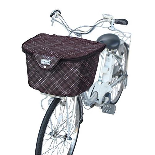 マルト(MARUTO) 厚手2段式チェック前バスケットカバー D-2FCH2400 チェックブラウン