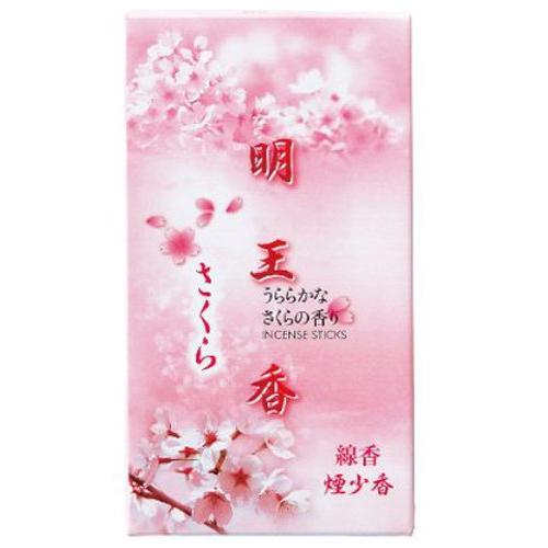 マルエス 線香 煙小 さくらの香り 花 約25分 明王香 100g