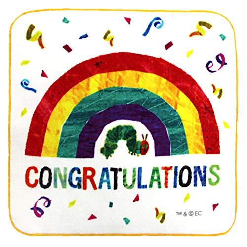 ミニタオル はらぺこあおむし コングラチュレーション 絵本 タオルハンカチ 25×25cm PE44...