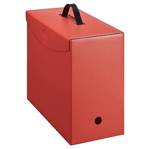 ライオン事務器 ボックスファイル PP テレネ A4 フタ付き レッド BF-42T_RD