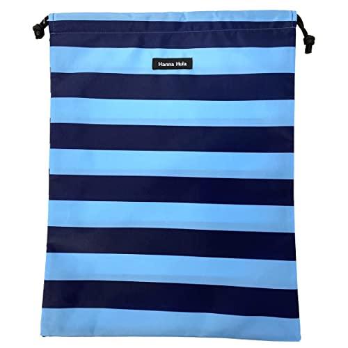 消臭巾着 Lサイズ 抗菌 ボーダーネイビー