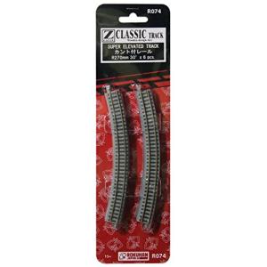 ロクハン Zゲージ R074 カント付レール R270-30° (6本入り)｜hapitize