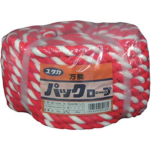 ユタカ アクリルロープ万能パック 12φ×20m 紅白 MZ1220 ロープ(混撚)