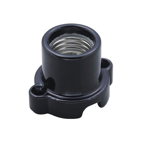 エルパ (ELPA) 丸型レセップ 電球 ソケット 照明 300V/6A E26 ブラック SB-2...