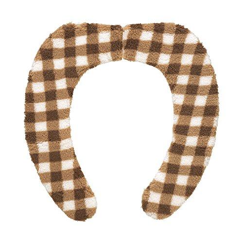 レック ぴたQ 吸着 べんざシート ふわふわ ボア (チェック ・ ブラウン) 洗濯OK BB-49...