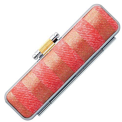 シャチハタ 印鑑ケース ゴールドボーダー柄 赤 THC-ES19-2