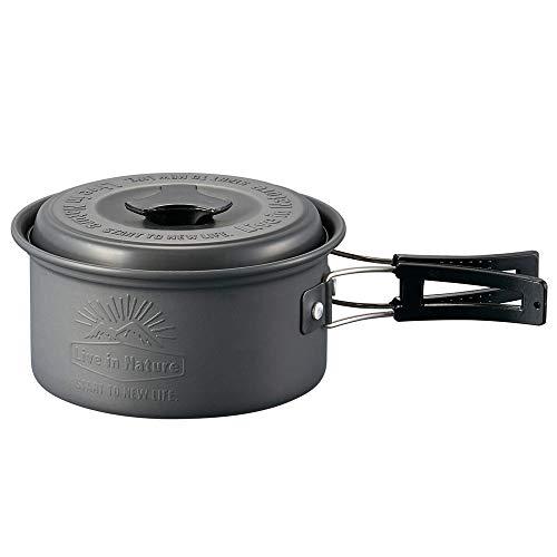 スケーター(Skater) アウトドア アルミ 鍋 蓋付き 13cm 折りたたみハンドル LIVEN...