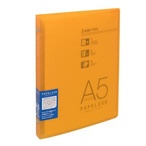 キョクトウ バインダー パペルール 20穴 A5 LN39OR オレンジ