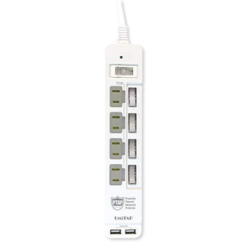 プリンストン UniTAP 火災防止+USB給電機能付マルチタップ AC×4/USB×2 PPS-U...