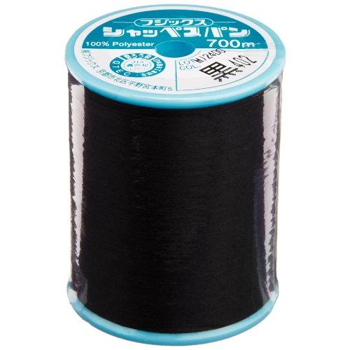 フジックス FUJIX シャッペスパン 普通地 用 ミシン糸 太さ 60番 700m巻 #402 黒...