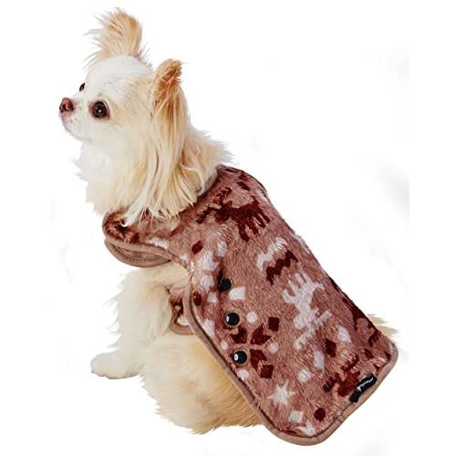 ペティオ (Petio)犬用ウェア 抗菌防臭 楽に着せられるあったかふわふわブランケット SS