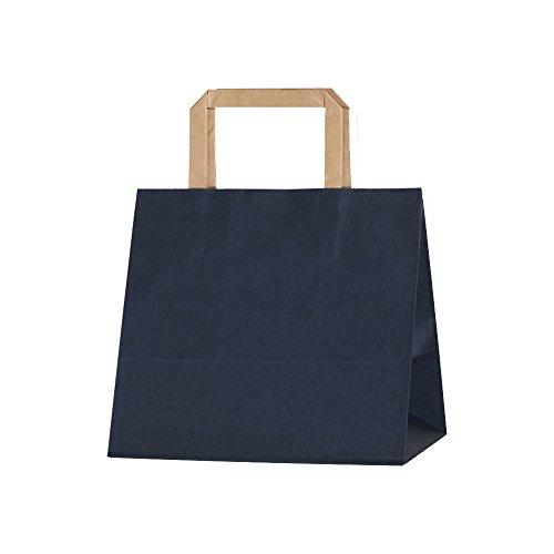 ヘイコー 手提 紙袋 フラットチャームバッグ 220-1 未晒 クラフト ネイビー 50枚