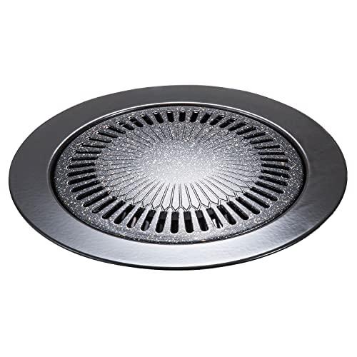 ベストコ 直火 焼肉 グリル プレート カロリーオフ 丸型 33cm ND-5081 マーブルダイヤ...