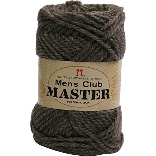 ハマナカ メンズクラブマスター 毛糸 極太 col.46 ブラウン 系 50g 約75m 10玉セッ...