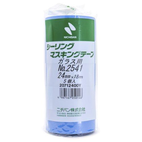 ニチバン シーリング マスキングテープ ガラス用 5巻入 24mm×18m 2541-24