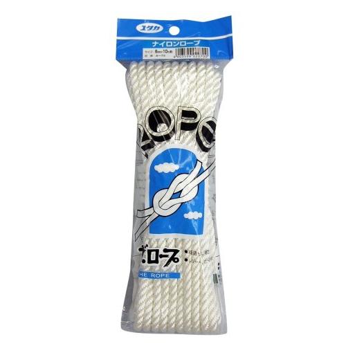 ユタカメイク ナイロンロープ(3ツ打) 6mm×10m A-73