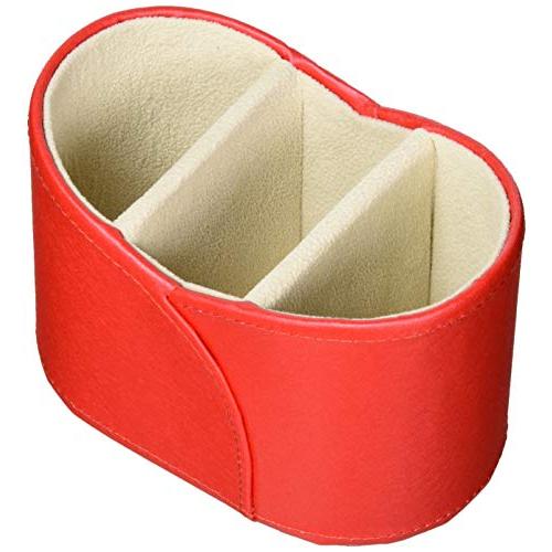 パール(Pearl) デザイン小物 レッド サイズ:内寸/(両側)W7×D4×H8cm、(中央)W7...