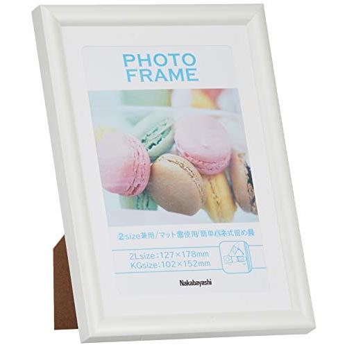 ナカバヤシ(Nakabayashi)樹脂製（PVC）フォトフレーム 2L判/KG判 ホワイト フ-T...