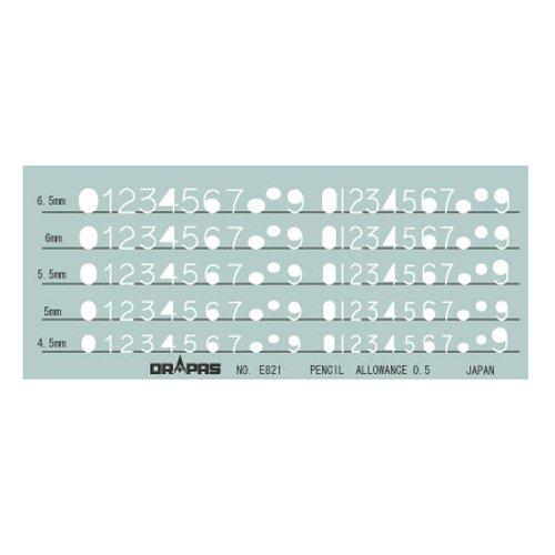 ドラパス テンプレート 数字記号 31-821