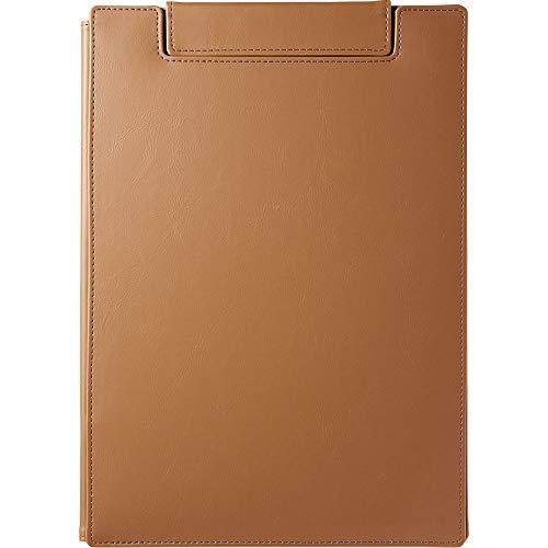 キングジム クリップボード レザフェス 合皮 カバー付 A4ヨコ キャメル 1932LU-CA