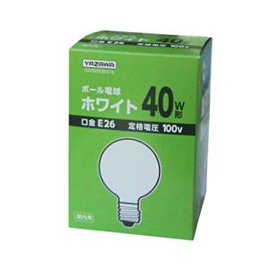 ヤザワコーポレーション ボール電球 40W形 径70mm ホワイト GW100V38W70｜hapitize