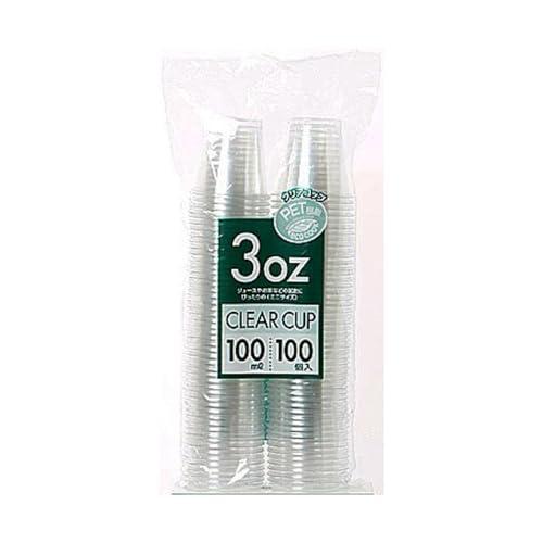 シンワ プラスチック コップ 業務用 100個入 クリア 100ml