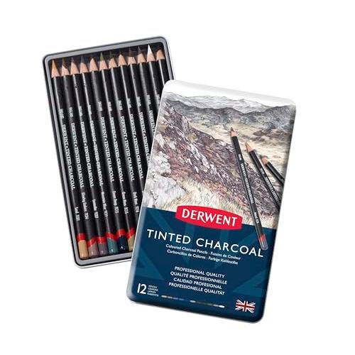 Derwent ダーウェント ティンテッドチャコール 12色セット 2301690