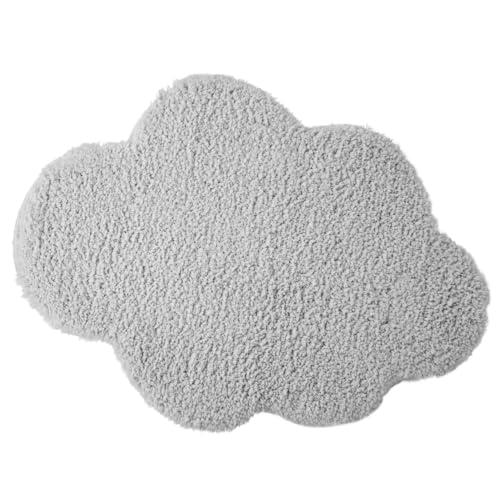アンドエヌイー(&amp;NE) Cloud バスマット グレー 横60cm×縦43cm×厚さ2.5cm 吸...