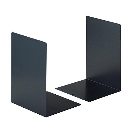 ライオン事務器 ブックエンド L型 大 L-80N-BK ブラック 2枚1組