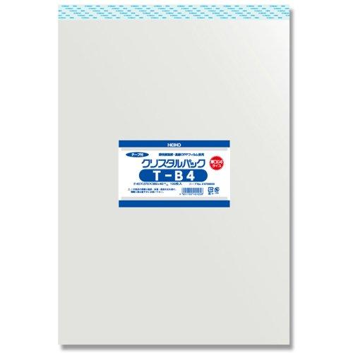 ヘイコー 透明 OPP袋 クリスタルパック テープ付 厚口 B4 100枚 04T-B4