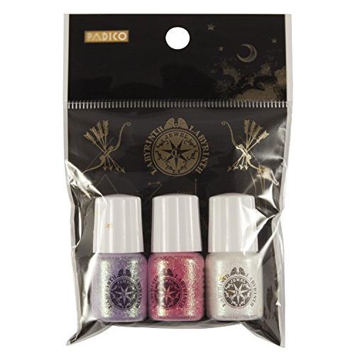 パジコ レジン デコ素材 星の欠片 淡い恋心 ラメ パウダー 3色セット パープル ピンク パール ...