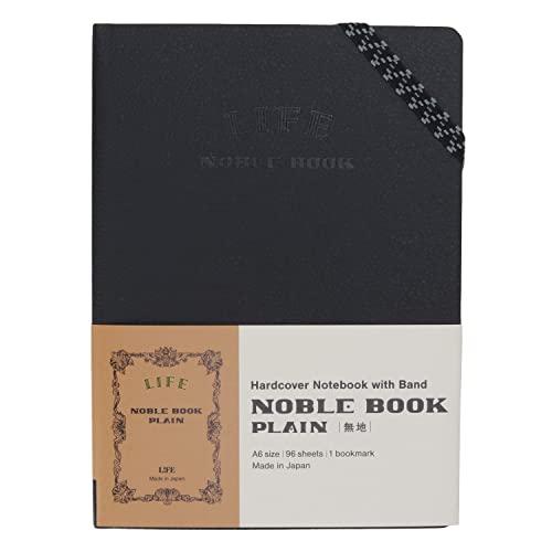 ライフ ノート ノーブルブック A6 無地 N1641 黒