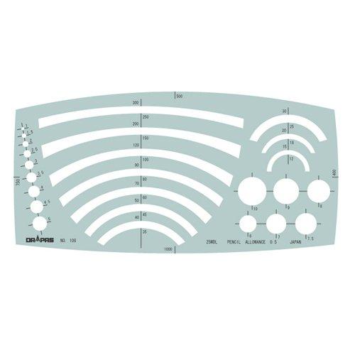 DRAPAS ドラパス テンプレート アール 定規 31-108 E-108