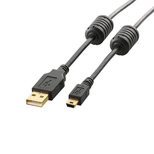 エレコム USBケーブル miniB USB2.0 (USB A オス to miniB オス) フ...