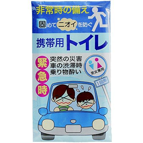 高分子吸収樹脂で固める 携帯トイレ 持ち帰り袋付き 500ｃｃ 1P 6485