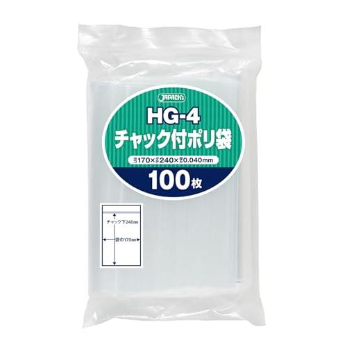 ジャパックス チャック付き ポリ袋 透明 縦24cm×横17cm×厚み0.04mm 収納袋 しっかり...