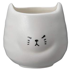 ふてぶてしい猫の 湯のみ 300ml しろねこ SAN3154-2｜hapitize