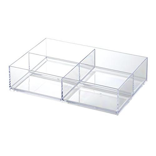 ライクイット (like-it) 収納ボックス 収納ケース ストレージトレー深(L)4分割 約幅15...