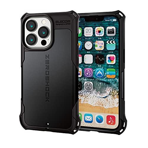 エレコム iPhone 13 Pro/ハイブリッドケース/ZEROSHOCK/ブラック
