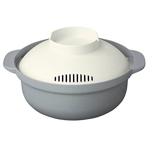 アンドエヌイー(&amp;NE) レンジポット nikii グレー 1.5L レンジ鍋 レコポ recopo...