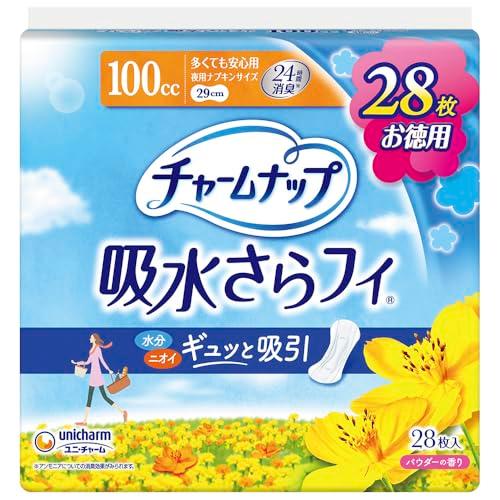 チャームナップ スーパージャンボパック 吸水さらフィ 多い時用 羽なし 100cc 29cm 28コ...