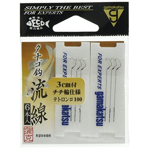 がまかつ(Gamakatsu) テトロン糸付 タナゴ鈎 フック 流線 ハリス-テトロン#100 釣り...