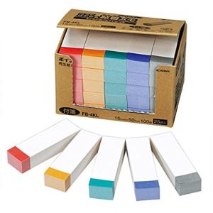 ニチバン 付箋 ポイントメモ 15×50mm 100枚×25冊入 FB-4KL 混色｜hapitize