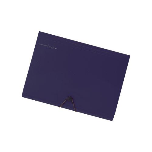 リヒトラブ キャリングドキュメント スマートフィット A4 6ポケット ネイビー A7589-11