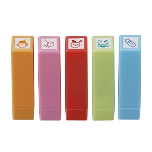 銀鳥産業 育児スタンプ5本セット 食事 スタンプでお子様の記録を可愛く残そう