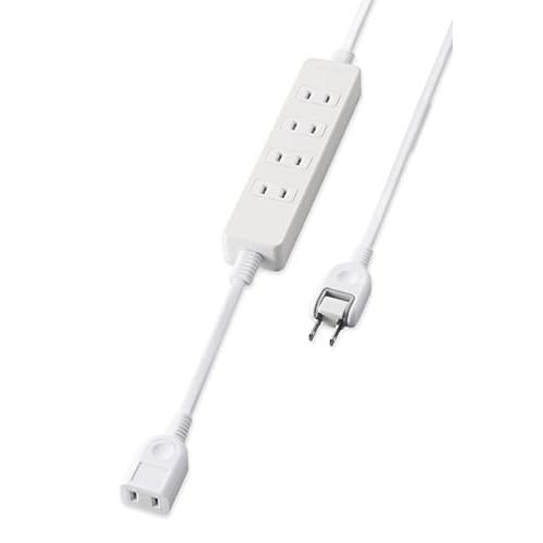 エレコム 電源タップ 独立差込口付き 4個口 + 1個口 1.5m ほこりシャッター ホワイト T-...