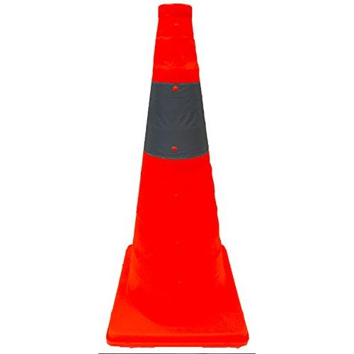 ミズケイ 役立~ツ 伸縮式三角コーン 62cm オレンジ 8201025