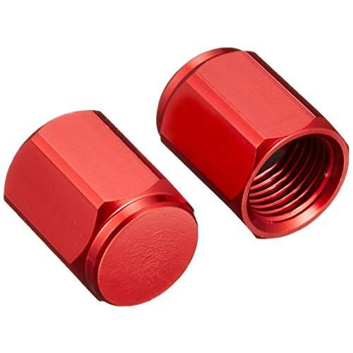 ポッシュ(POSH) バイク用品 アルミカラードエアーバルブキャップ ヘックスタイプ レッド 000...