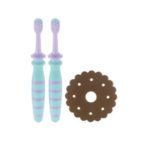 リッチェル トライ おはし持ちベビーハブラシ2本入り 歯ブラシ じぶんではみがき 1歳6か月頃から｜hapitize
